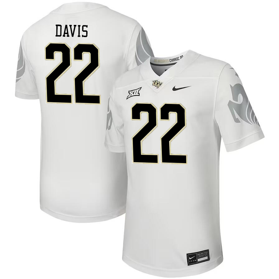 #22 Kalia Davis UCF Knights Jerseys Football Stitched-White
